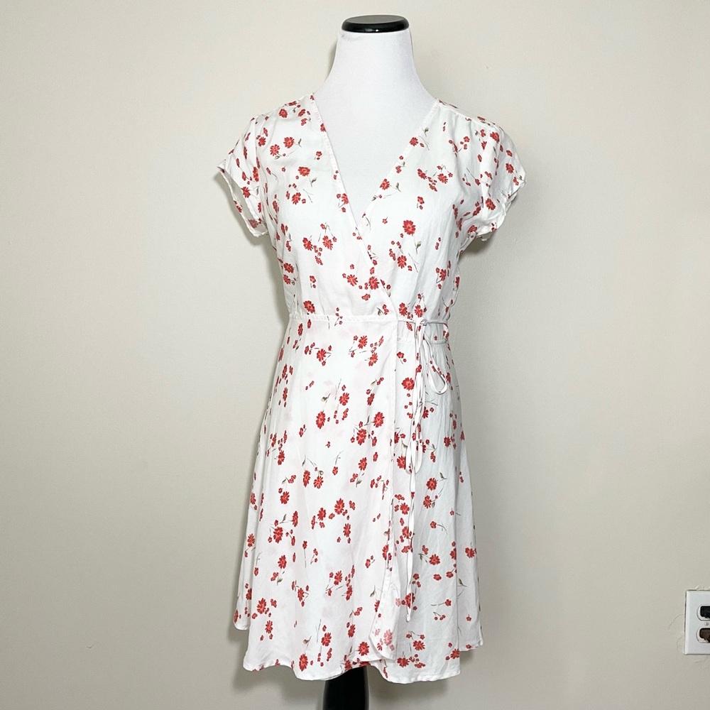 Reformation Ports Wrap Mini Dress